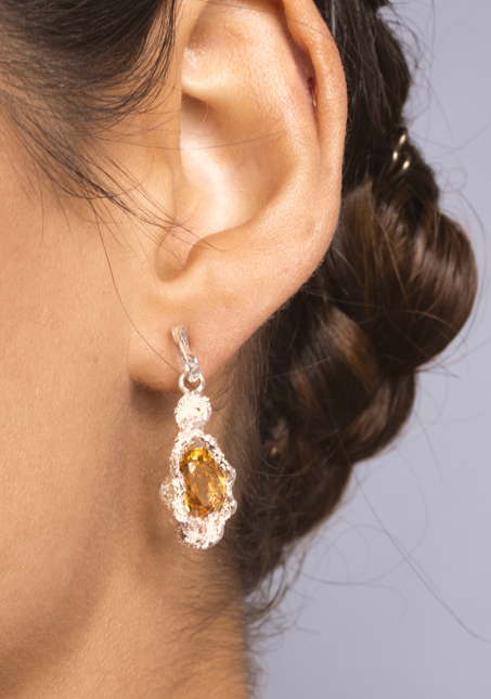 'Entanglement with Imperial Topaz  Earrings
