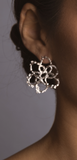 'Lacework Blossom' Handcrafted Lace Earrings